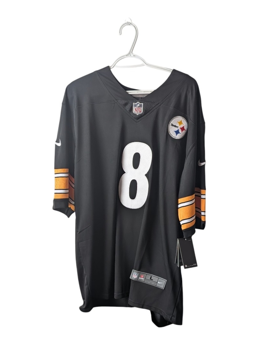 NWT Nike Pittsburgh Steelers Jersey Men's Large #8 Steelers Pickett Jersey NFL